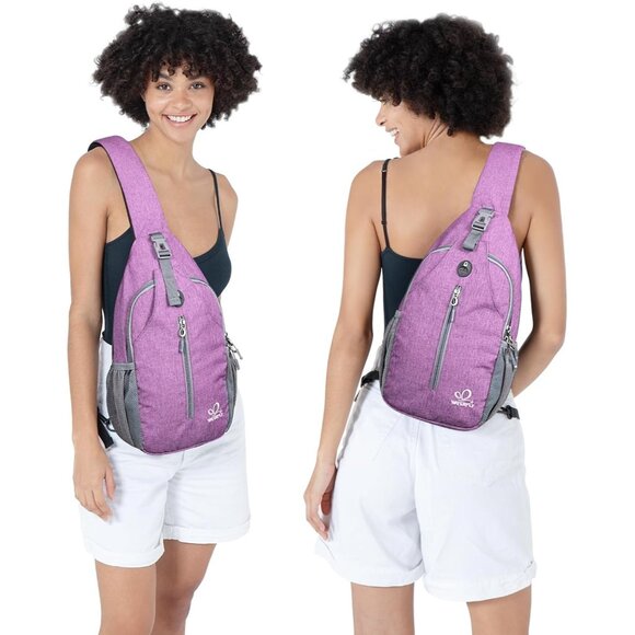 Waterfly Men Women Purple(exra Strap) Crossbody Adjustable Strap Sling Backpack - Picture 6 of 6